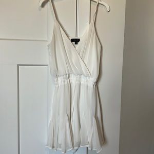 White flowy romper
